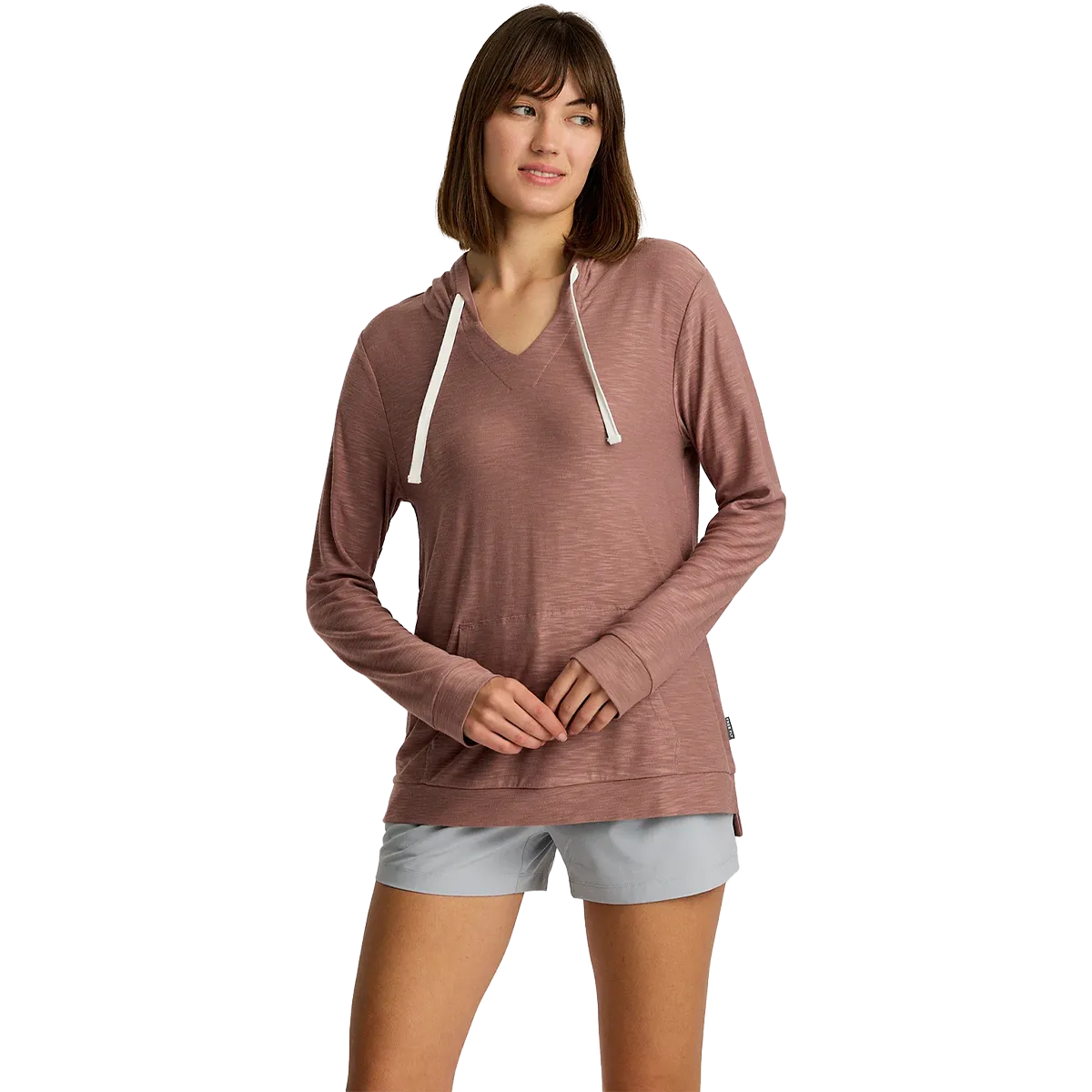 Women's Bamboo Slub Hoodie good for yoga