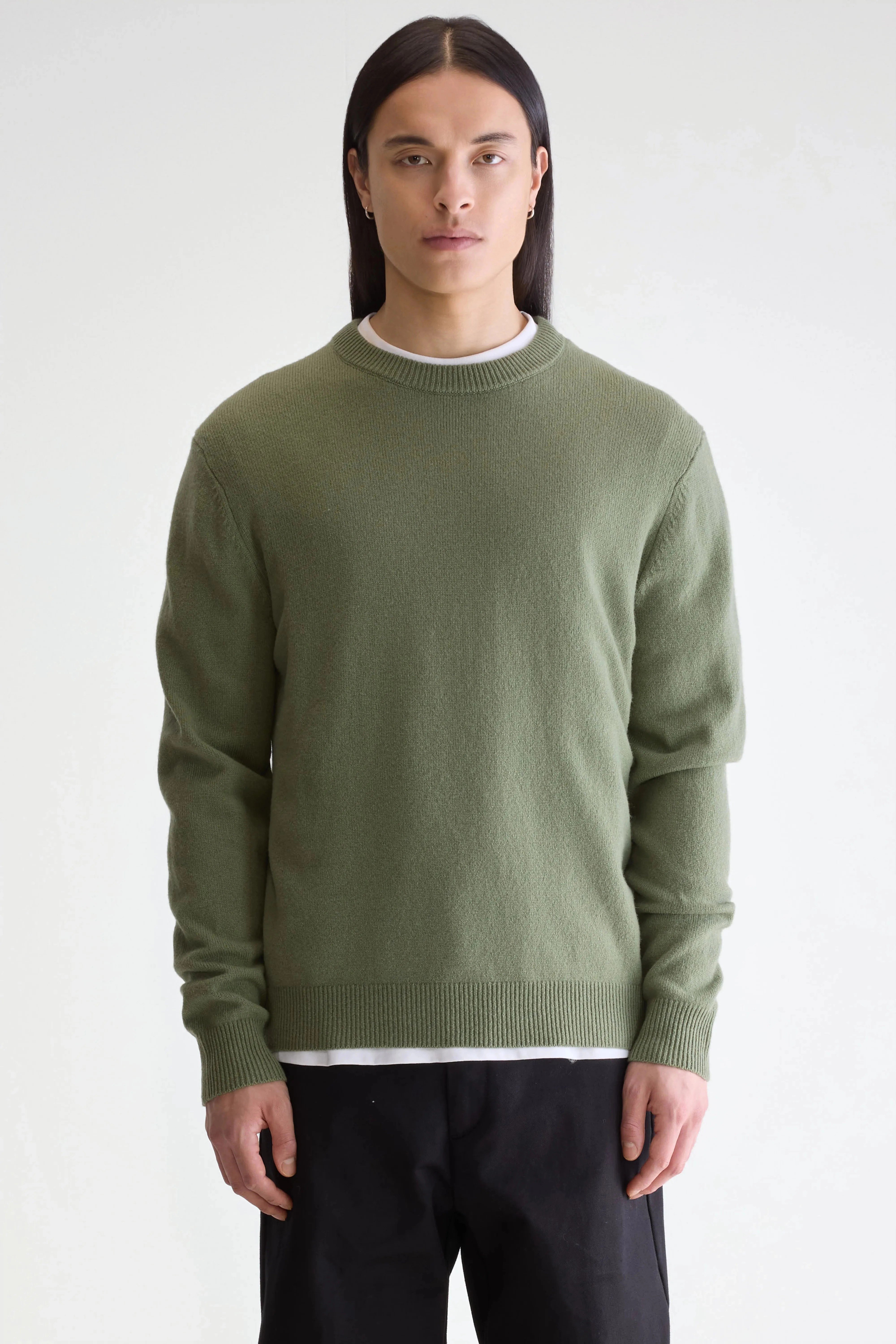 Cozy Fleece Odor control Donoon crewneck sweater (252 / M / EUCALYPTUS)