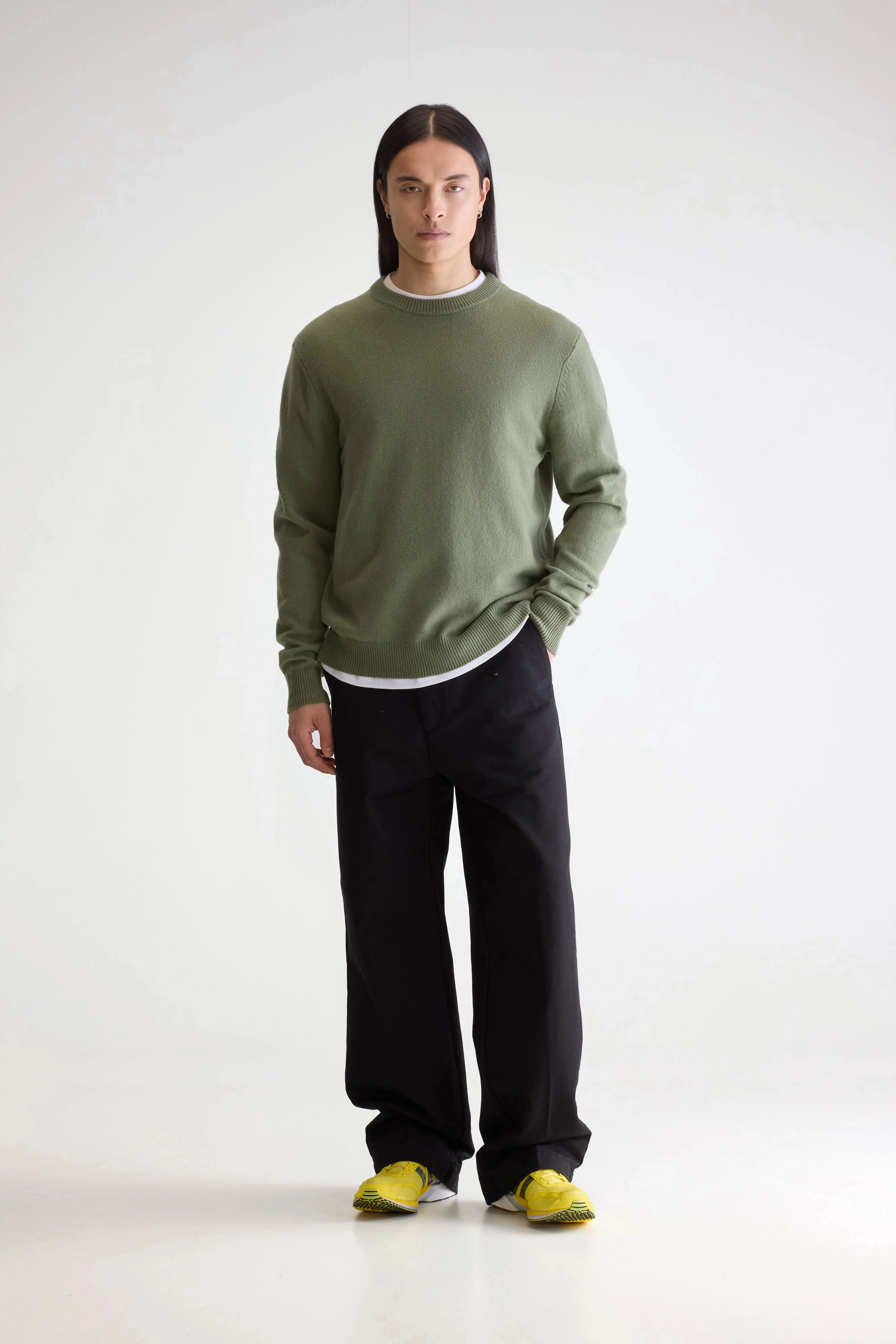 Donoon crewneck sweater (252 / M / EUCALYPTUS) Office Comforted