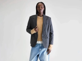 AntiSnag Lining Material Layered Neckline Volle tailored blazer (252 / W / ANTHRACITE)