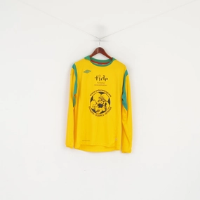 Umbro Men L Shirt Yellow Veterancup Oldboys Oldgirls Veteran Sportswear Top Trendy Look Active Layering