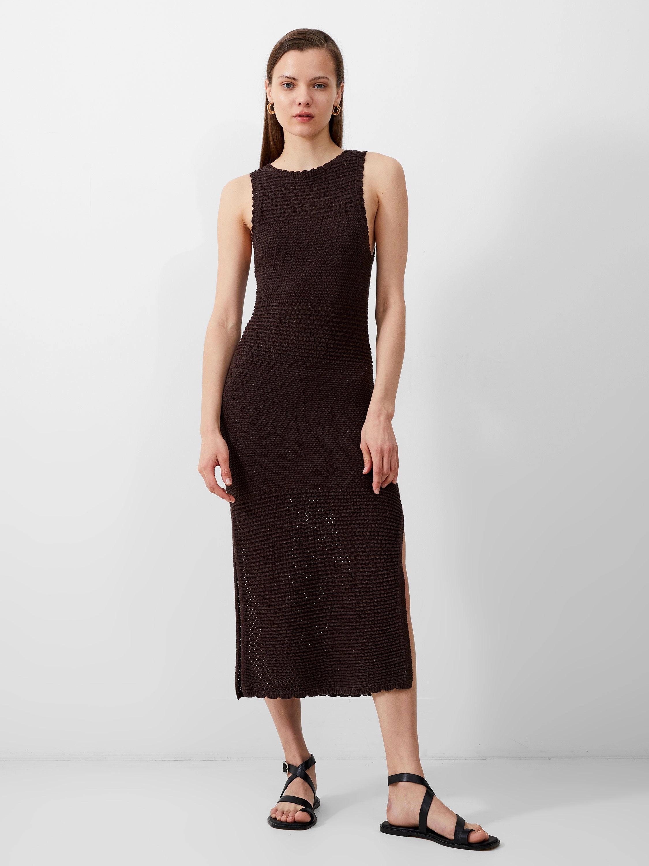 ContrastStitching Evening-Wear Momo Nellis Crochet Dress