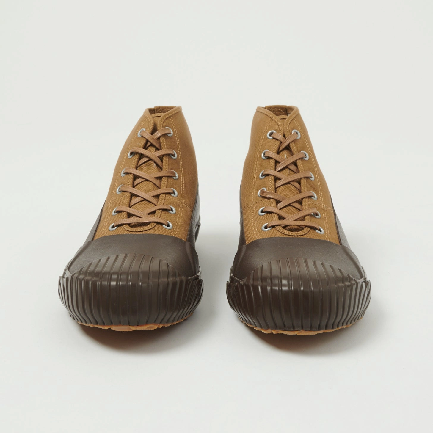 Moonstar 'Alweather' Rubber Covered Hi-Top Sneaker - Brown Ultra Cushioned Sole Abrasion Proof Stitching