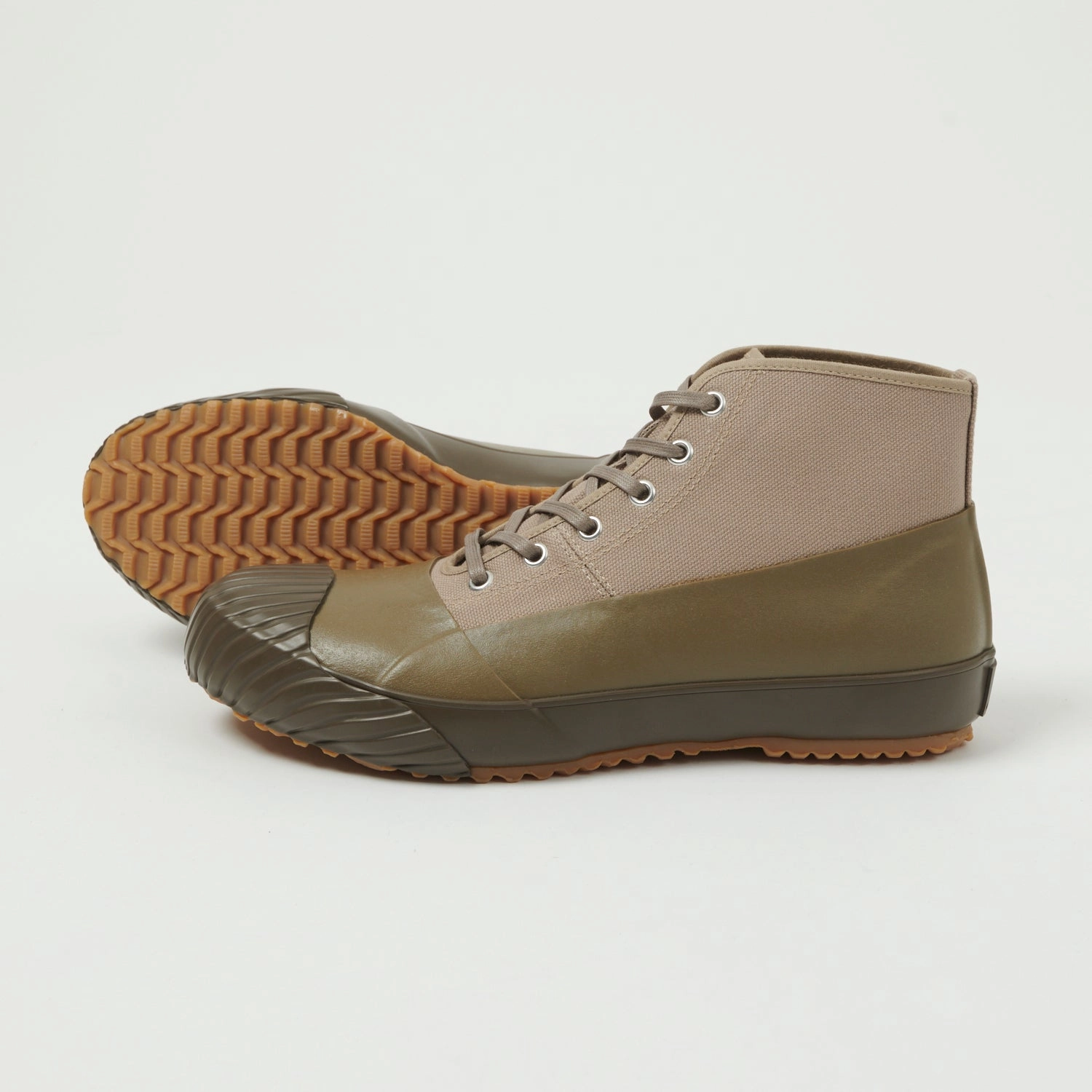 Water Resistant Finish Moonstar 'Alweather' Rubber Covered Hi-Top Sneaker - Grege