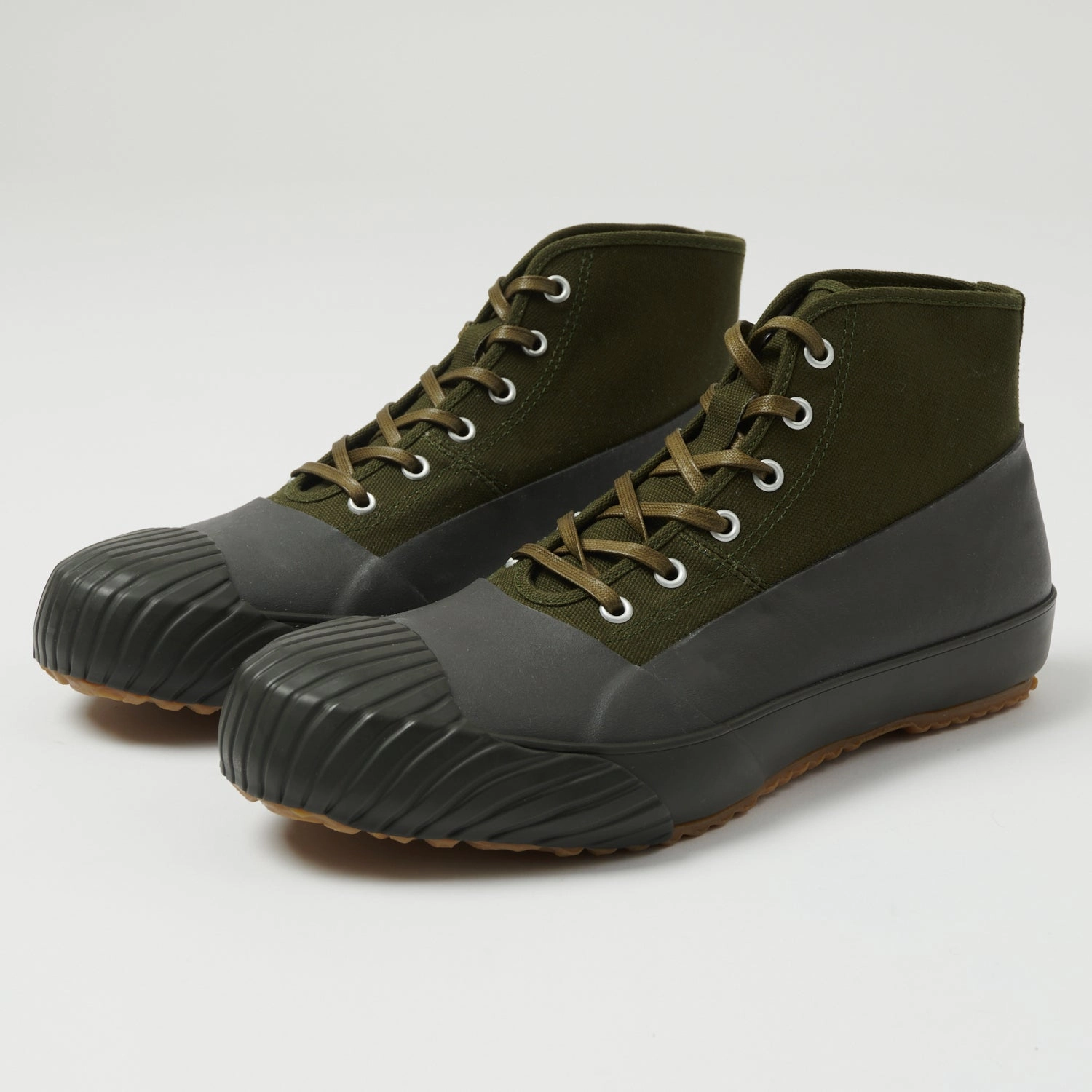 Wear   Resistant Moonstar 'Alweather' Rubber Covered Hi-Top Sneaker - Khaki