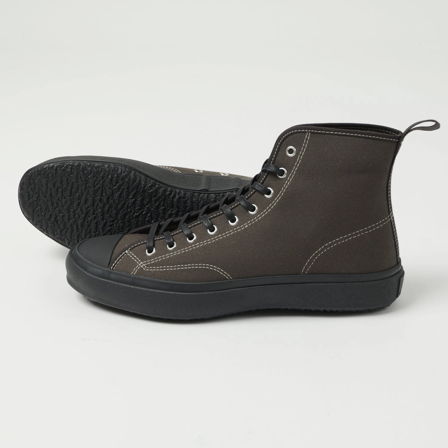 Moonstar 'Hibasket' Rubber Sole Hi-Top Sneaker - Charcoal Structured Feel Slip-resistant durability