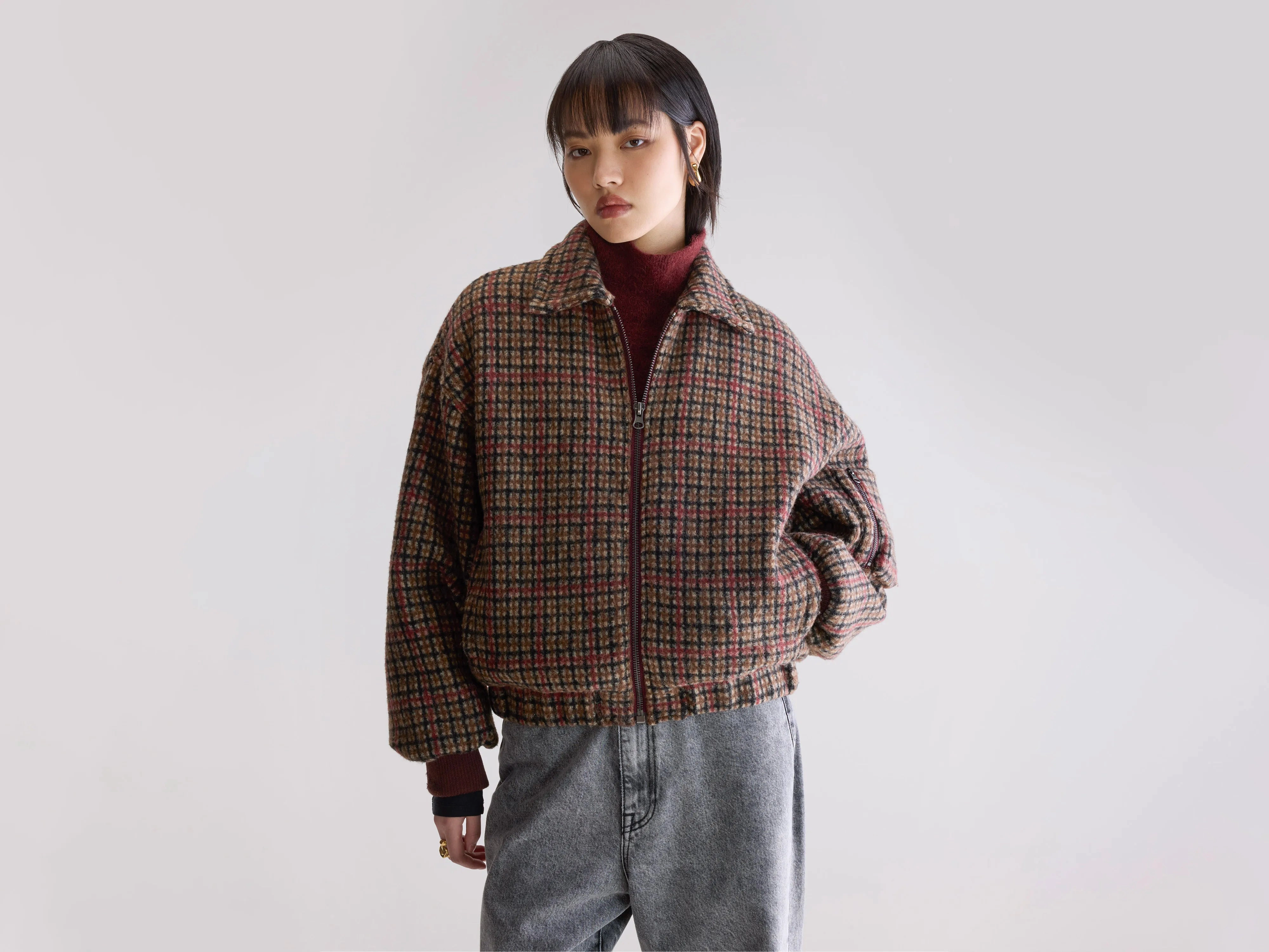 Secure Chest Pocket Asher Bomber-style Jacket (252 / W / COMBO A)