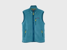 Men's Retro Pile Fleece Vest (251 / M / BLUE) Cozy Texture Daily Wear Jacket