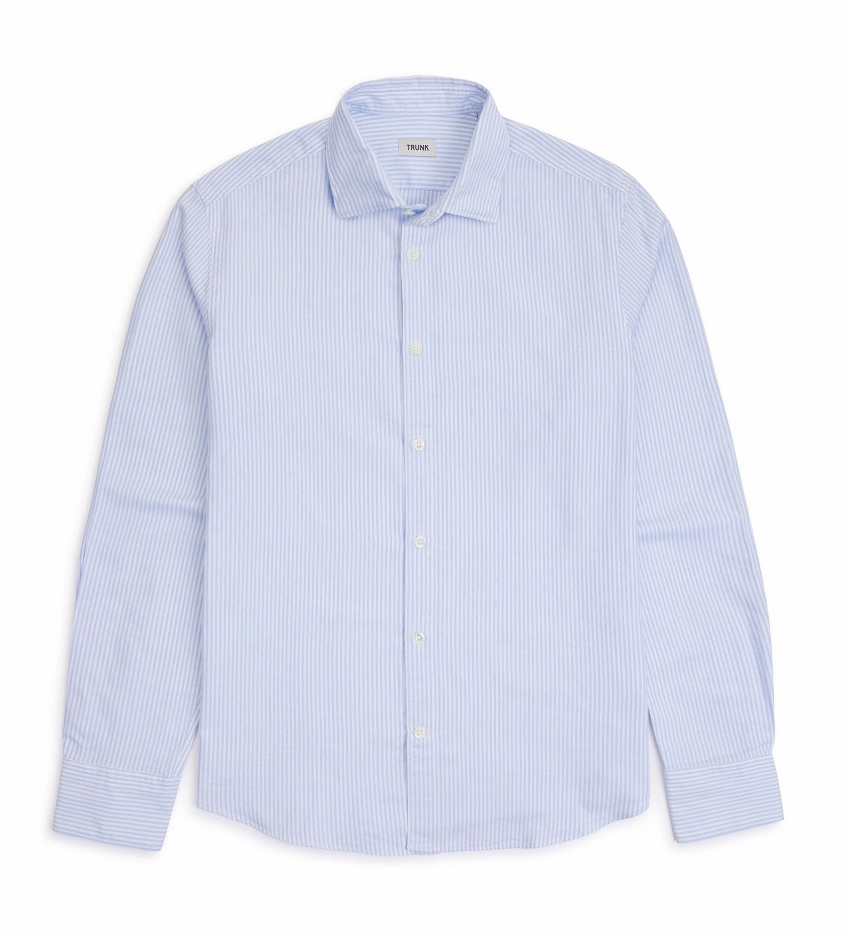 Striped Design All Day Comfort Tech Trunk Austin Cotton Stripe Oxford Shirt: Light Blue