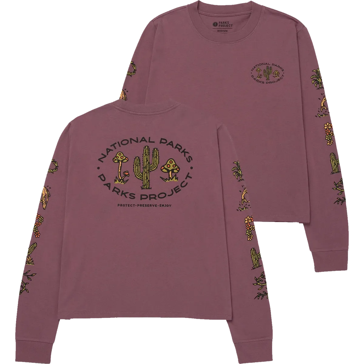 Women's 90s Doodle Parks Boxy Long Sleeve Tee Indoor Event