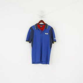 Musto Men M Polo Shirt Blue Cotton IRB Rugby World Cup 2015 England Top Timeless Layer