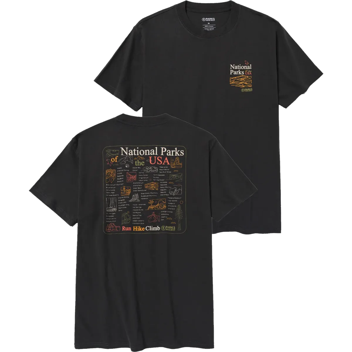 National Park Outline Checklist Tee Soft Layers