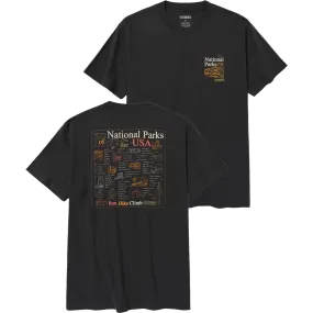 Relaxed fit wear All-day Comfort National Park Outline Checklist Tee