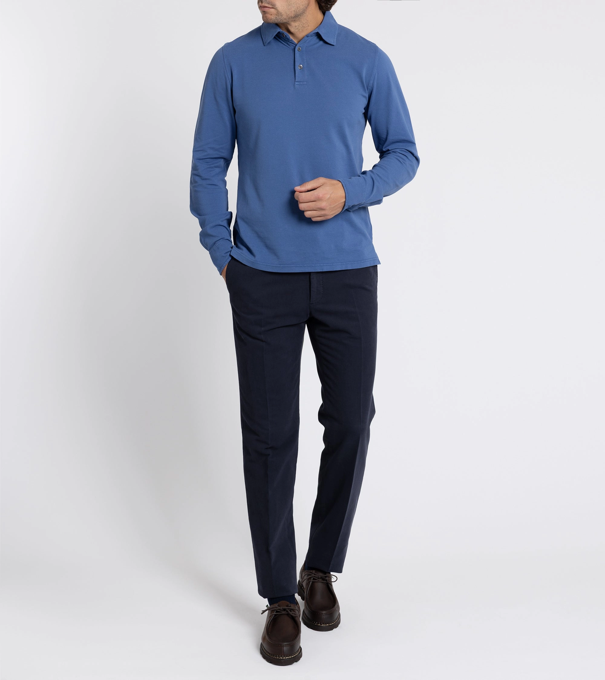 Active Appeal MoistureWickingLining Incotex Regular High Cotton Doeskin Trousers: Navy