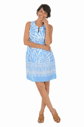 Classic structured dress Nautilus Sleeveless Cotton Dress