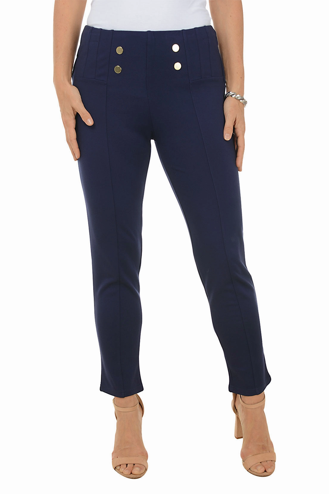 Urban Flex All Purpose Wear Naval Button Seamed Legging