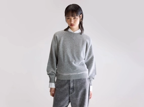 Ameka Crewneck Sweater (252 / W / H. GREY) Urban Look Oversized Fit
