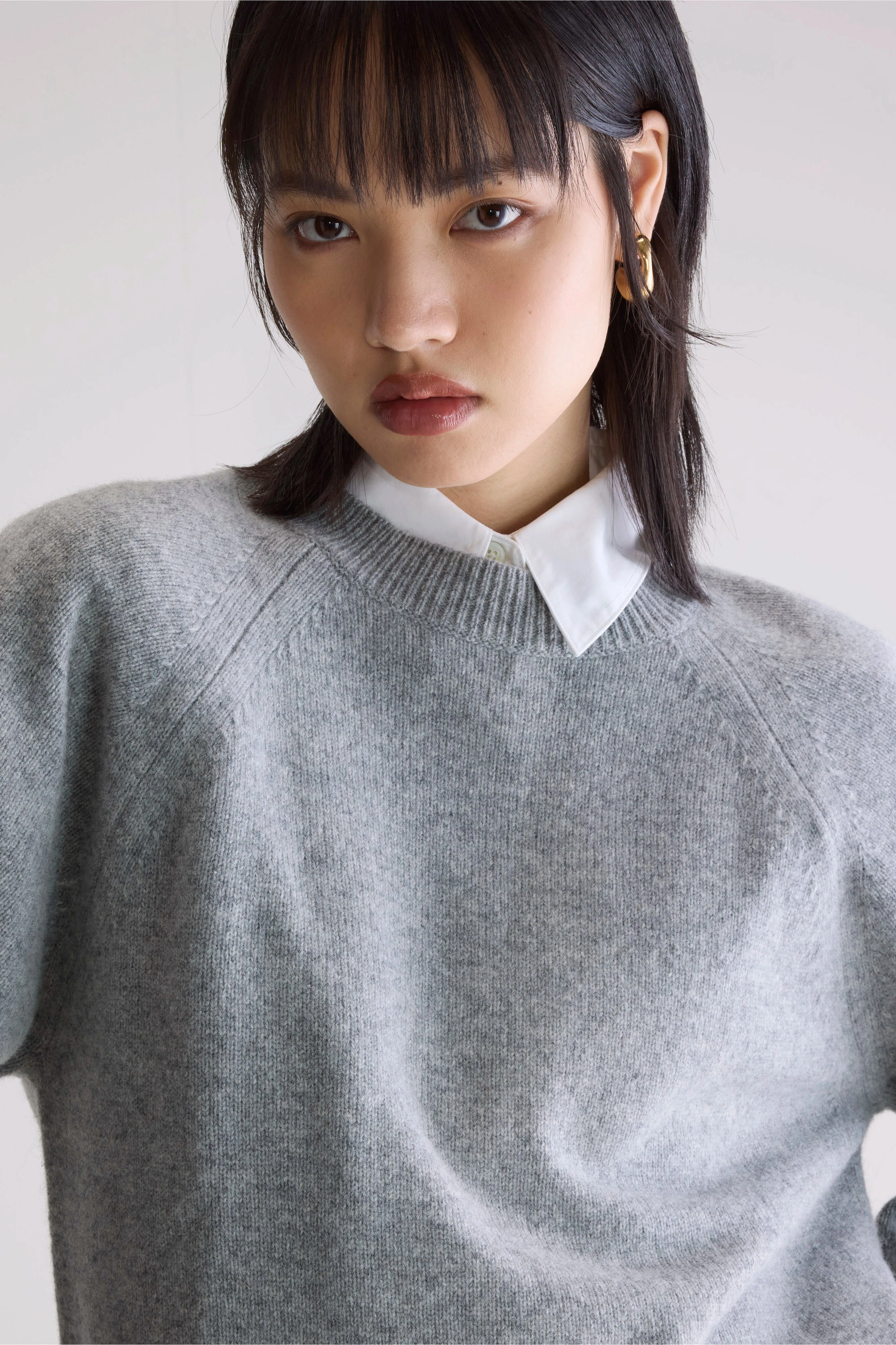 Ameka Crewneck Sweater (252 / W / H. GREY) QuickDry Weave Breathable mesh