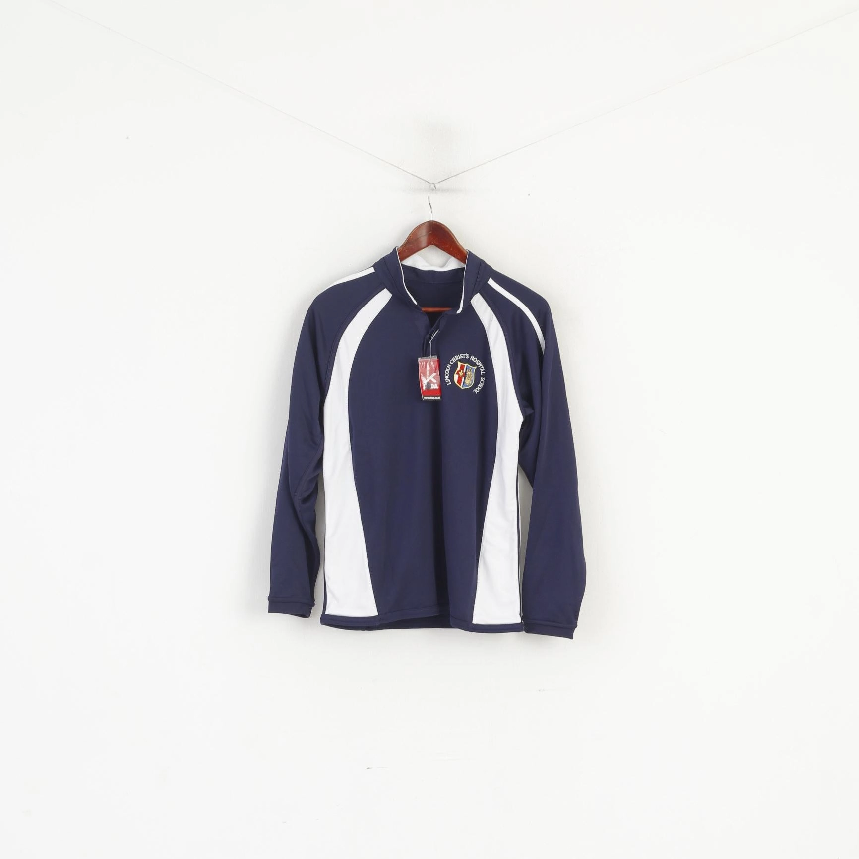 New Akoya Men M Shirt Navy Lincoln Christs Hospital School Jersey Top Cozy Wardrobe