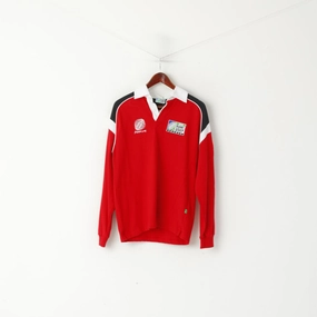 New Rugby World Cup 2007 Men S Polo Shirt Red Cotton France Long Sleeve Top Timeless Comfort Weekend Fashion