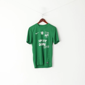 Nike Men S Shirt Green Tus Lerbeck Sport #10 Activewear Jersey Top Glossy Look
