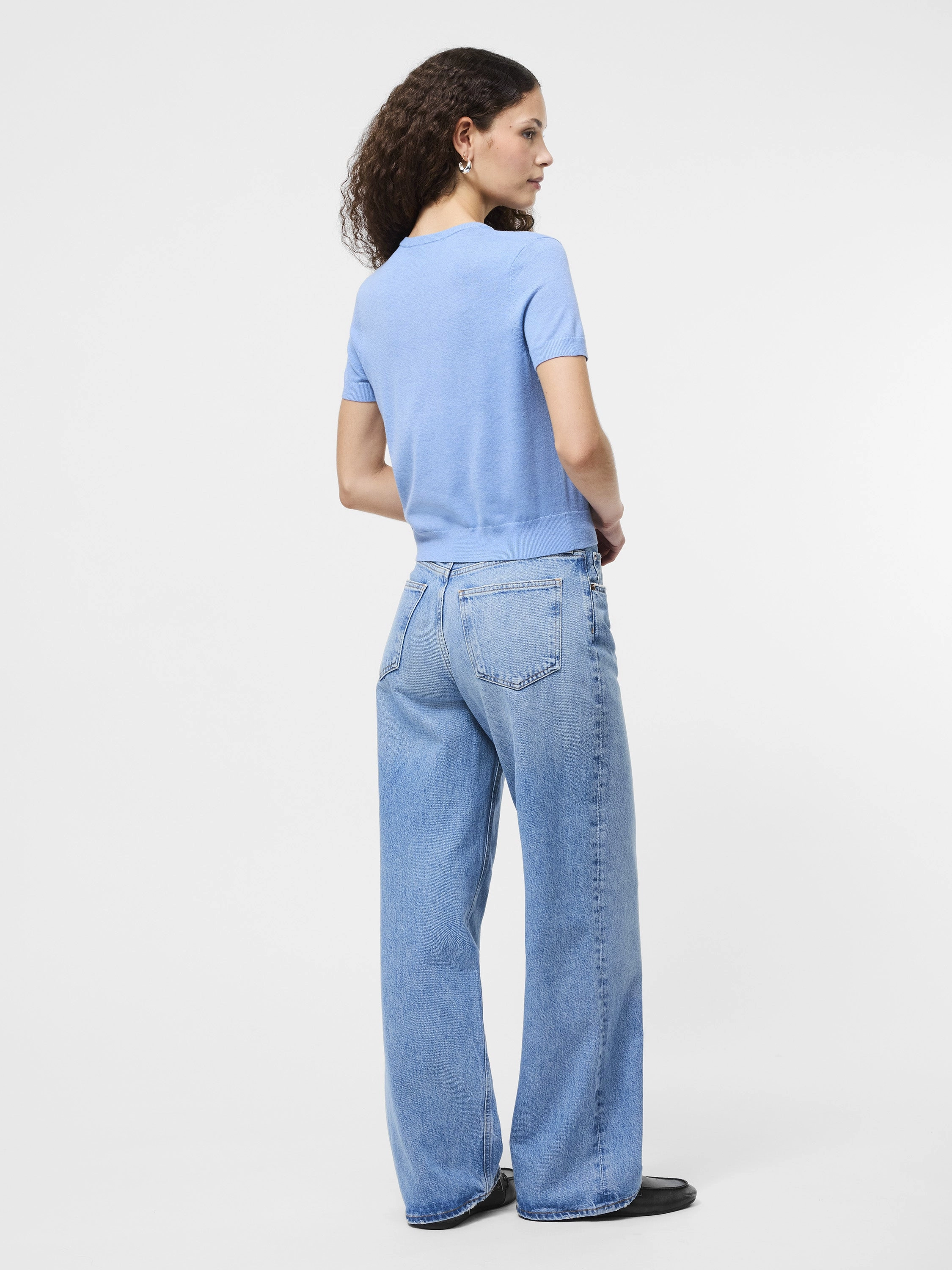 Nola Fine Knit Short Sleeve Sweater Quick Layer