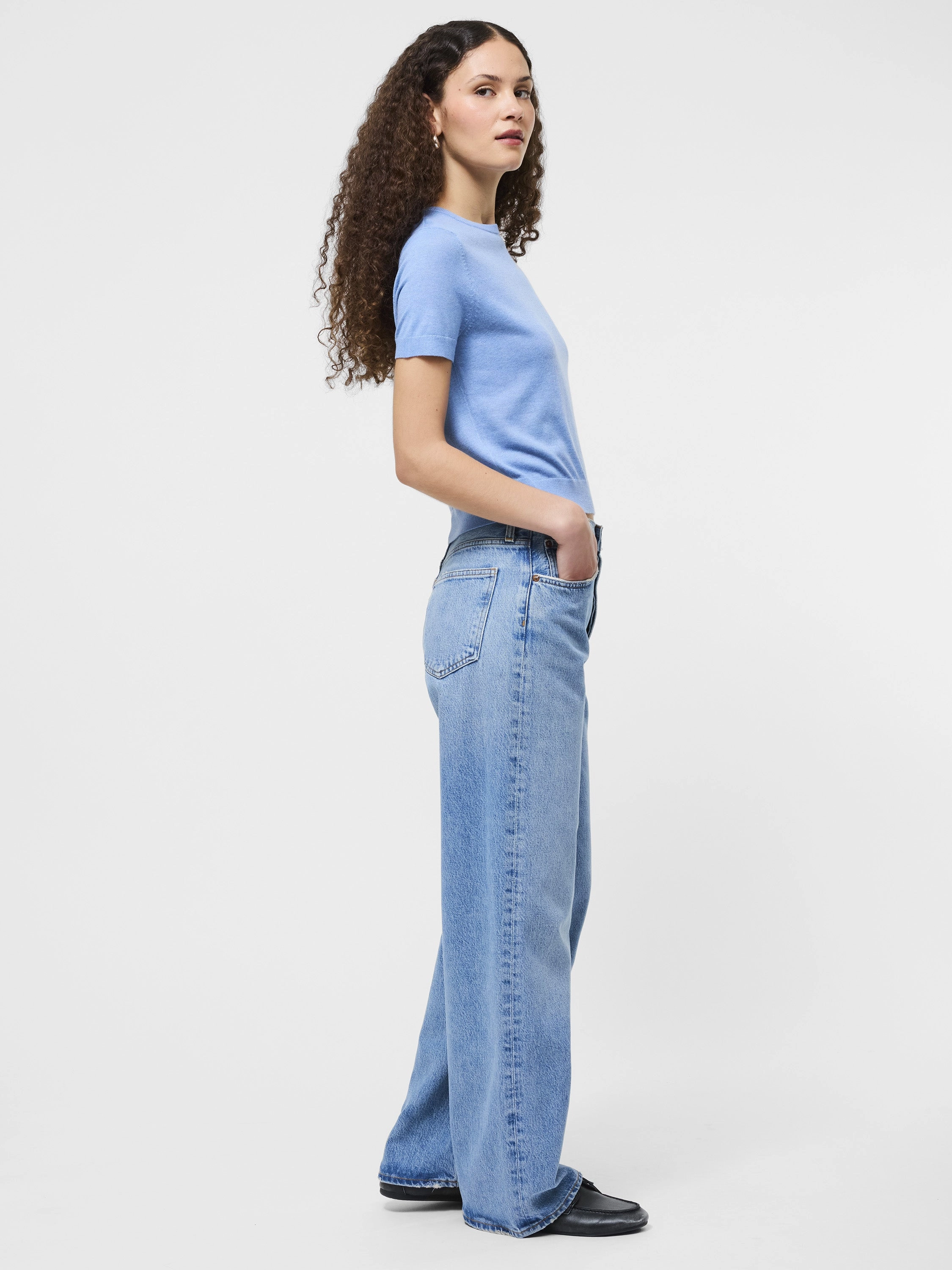 Layered Look Layered Knit Nola Fine Knit Short Sleeve Sweater