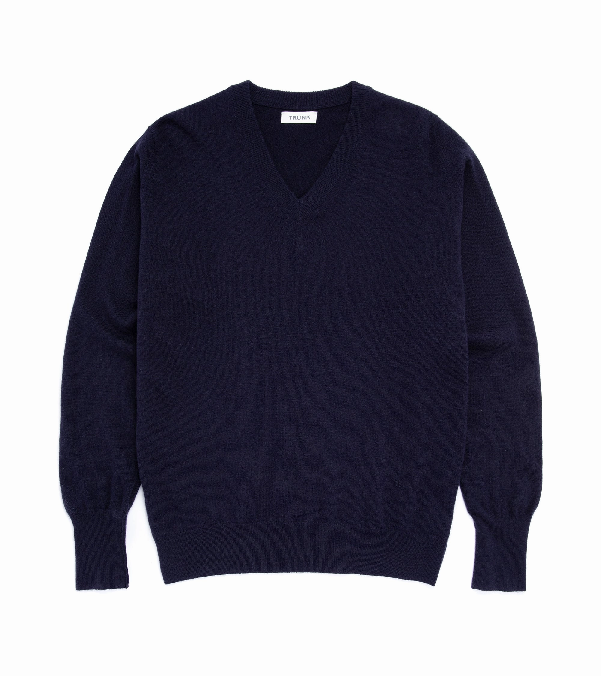 Breathable Yarn Trunk Walden Geelong V Neck Sweater: Navy