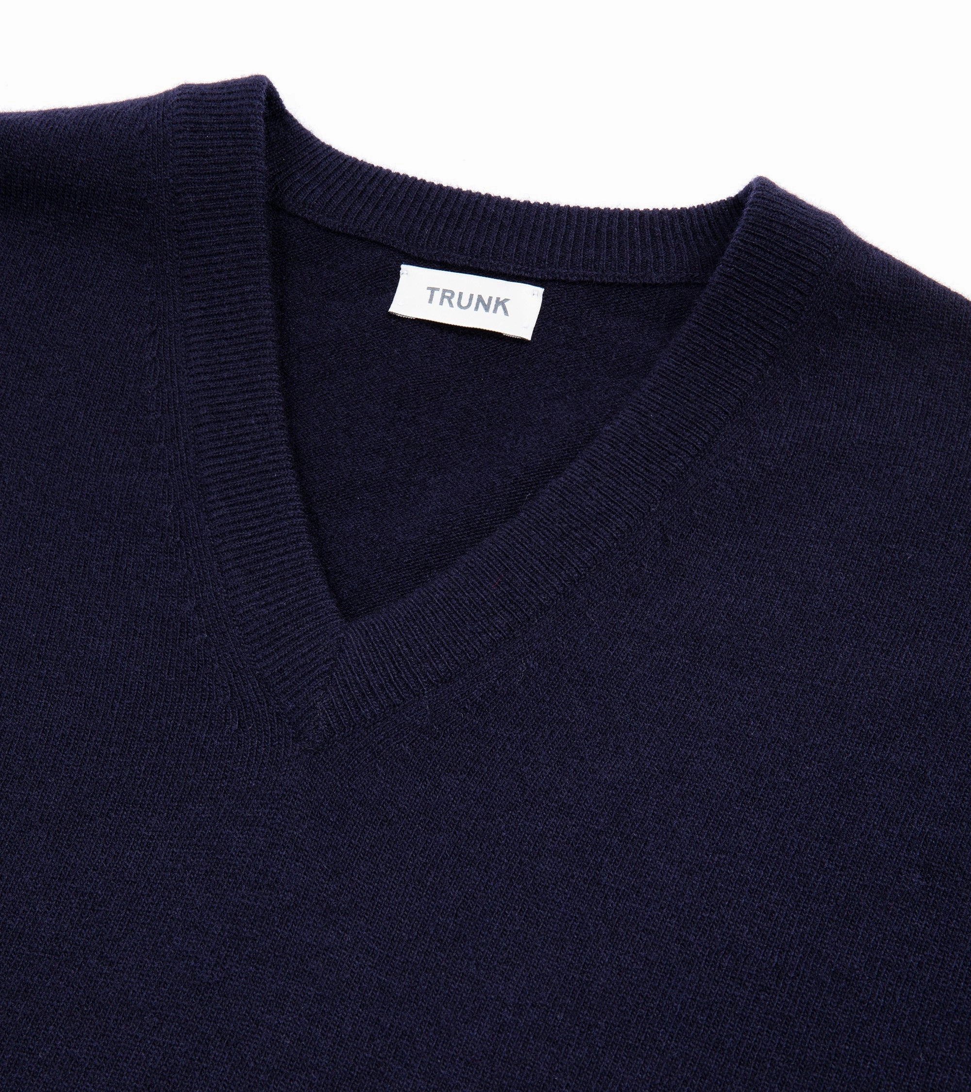 Trunk Walden Geelong V Neck Sweater: Navy Urban Layer LowCarbon Footprint Textile