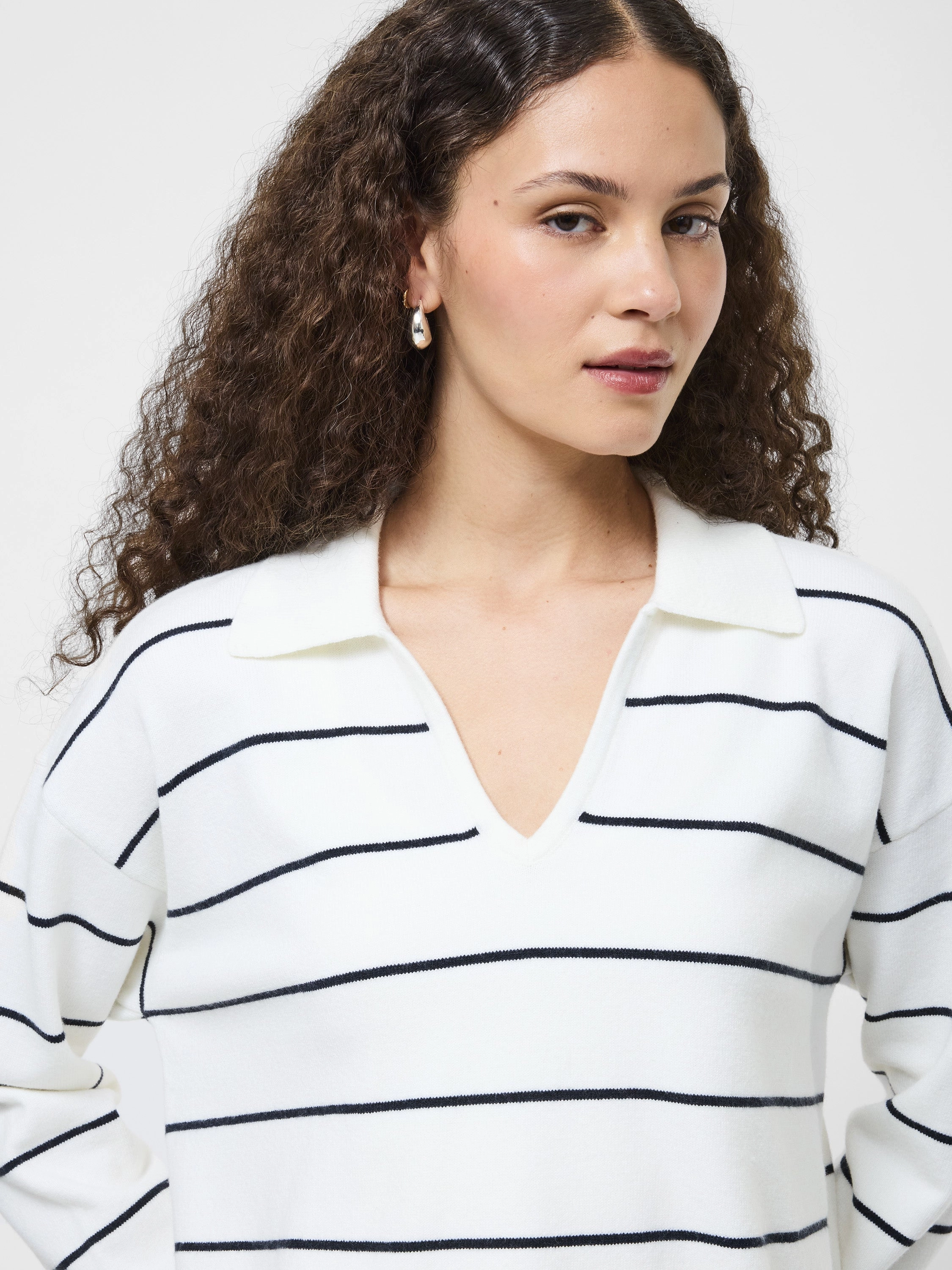 Sloane Knit Striped Pullover Stretch Fabric