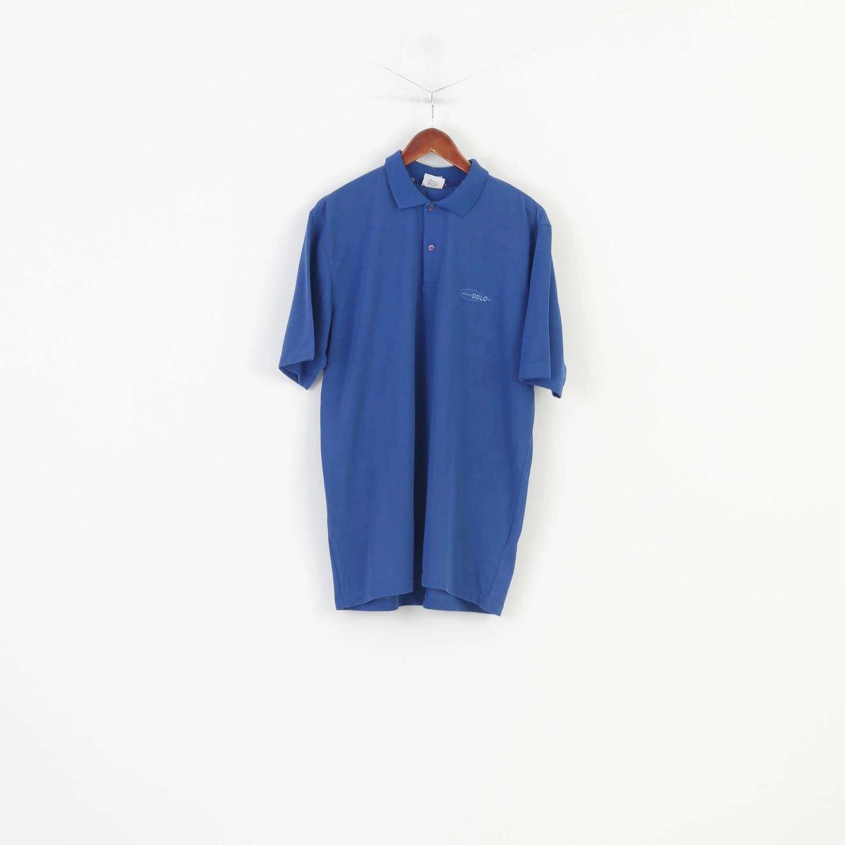 Thermoregulating Fabric Odlo Men XL Polo Shirt Blue Short Sleeve Navy Detailed Bottoms Athletic Clothing System  Collar Vintage Top