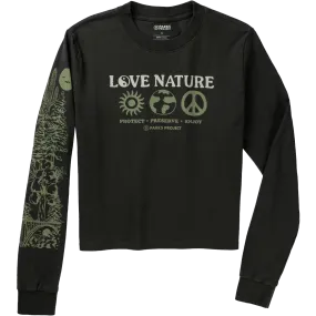 Layered Look Effortless Wear Fit Women's Love Nature Boxy Long Sleeve
