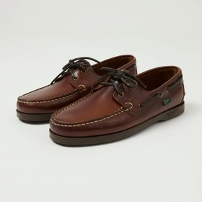 Paraboot Barth Marine Boat Shoe - Marron America Trendy Casual Footwear Fashionable Flats Shoes