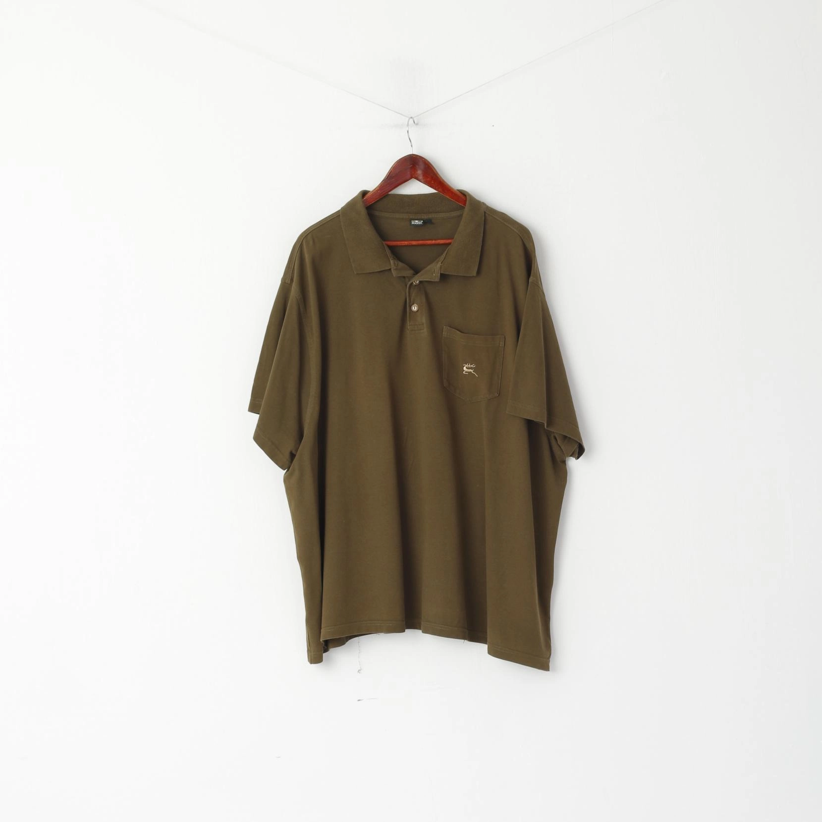 Orbis Trachten Men 5XL Polo Shirt Green Cotton Traditional Short Sleeve Top quick-drying Chic Vibes