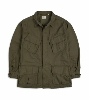 Breezy Layer Option OrSlow Cotton Ripstop Tropical Jacket: Army Green