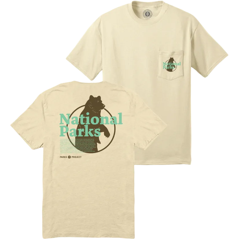 Quick Dry Comfort Modern Style Trend Our National Parks Puff Print Pocket Tee