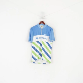 Chill Wear Gonso Men XL Cycling Shirt Blue Dunova Trevira Shimano Bike Jersey Top