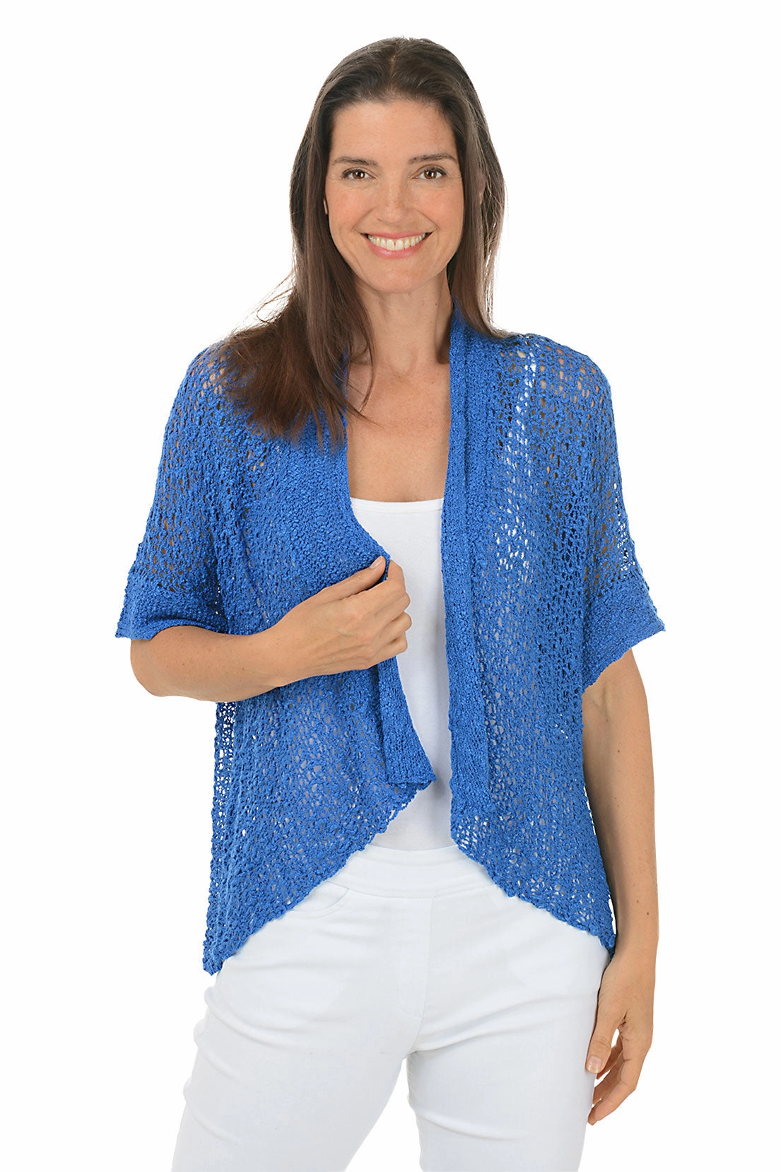 Popcorn Open Weave Shrug Lounge Vibe Smart Pick