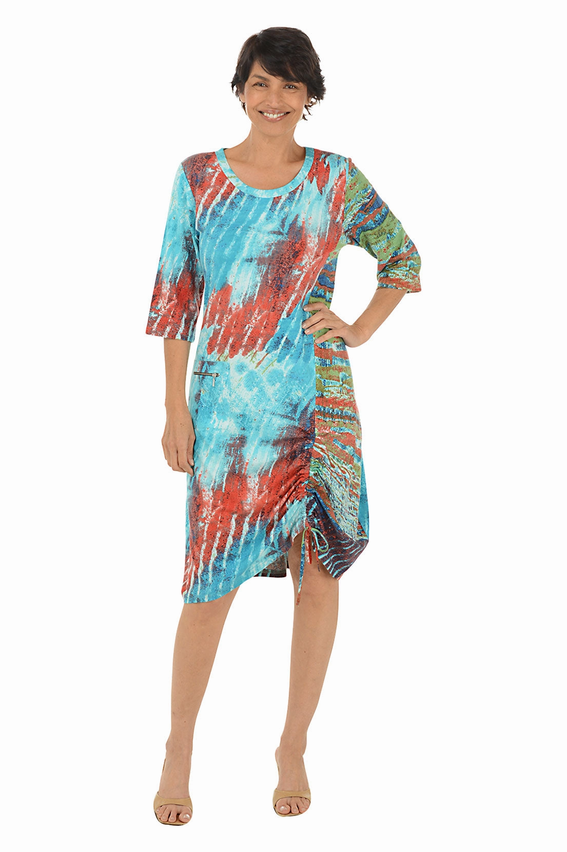 Paige Ruched Hem Dress Fashion Forward Rooftop-Event