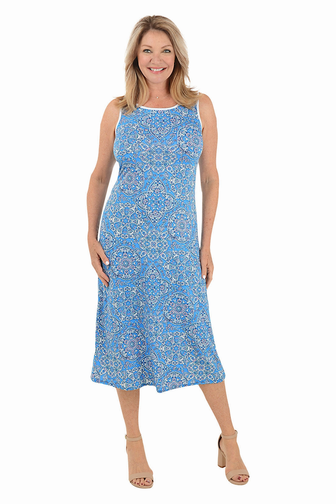 Casual Style Wear Paisley Sleeveless Maxi Dress