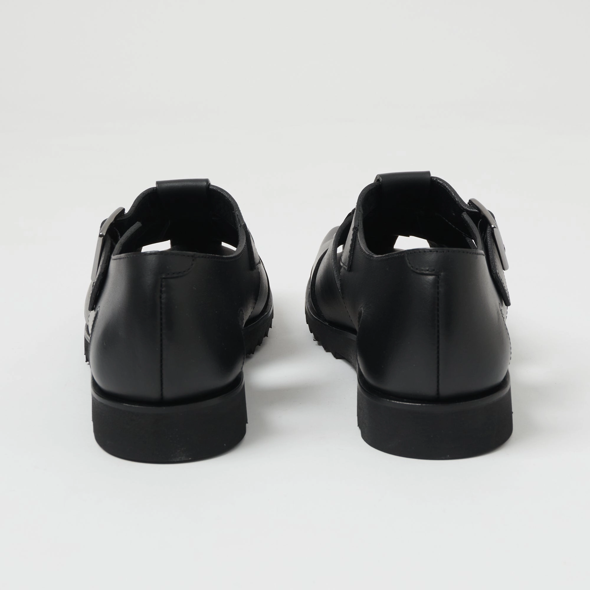 Paraboot Pacific Sport Sandal - Black Lisse Noir Sleek Sandals for Men