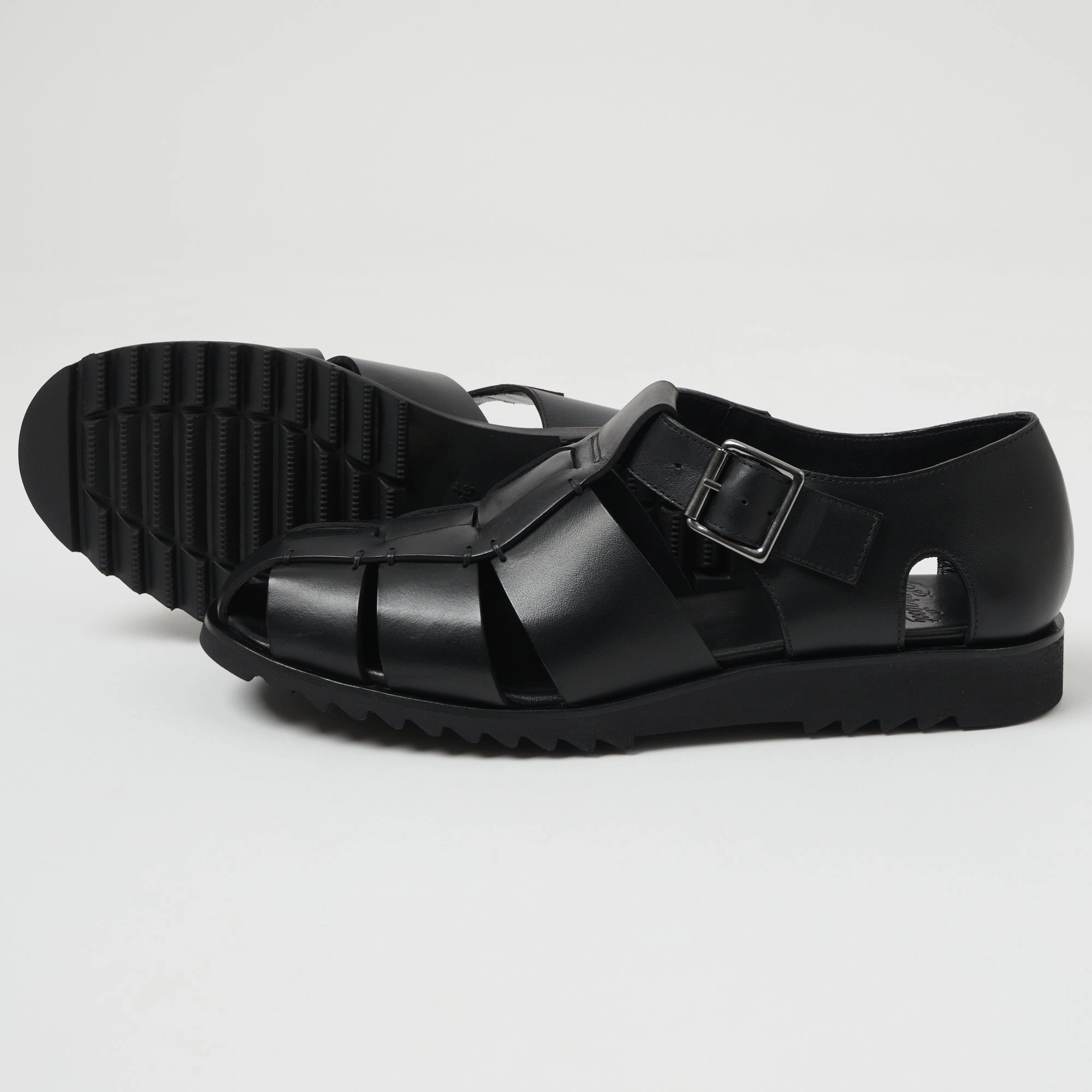 morning run Paraboot Pacific Sport Sandal - Black Lisse Noir