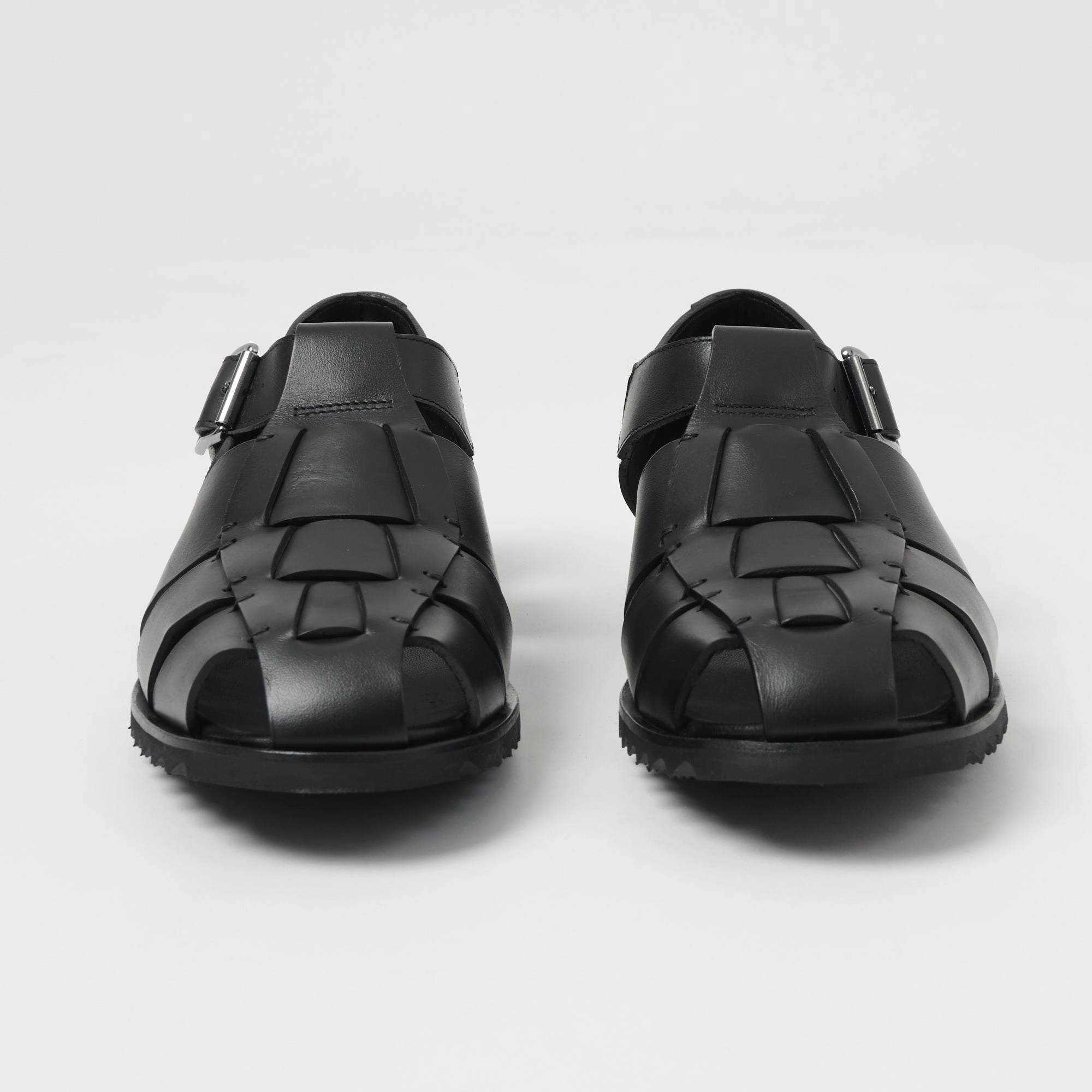 Strappy Design Paraboot Pacific Sport Sandal - Black Lisse Noir