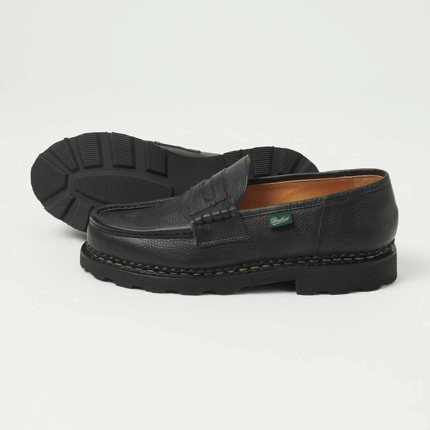 Paraboot Reims Marche Loafer - Black Grain Noir Simple Walk Relaxed Look