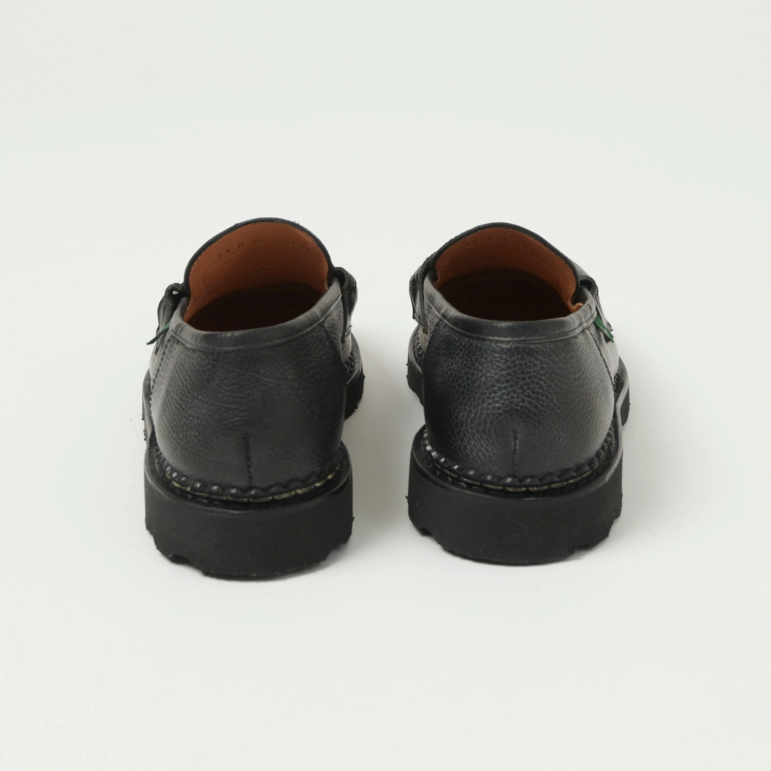 Beer Glow Paraboot Reims Marche Loafer - Black Grain Noir