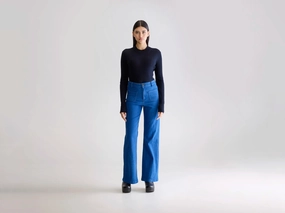 Park flared trousers (252 / W / ONE WASH) Relaxed Style Lightweight Durable