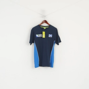 New Rugby World Cup 2015 Scotland Men S Shirt Navy Cotton Official Top Everyday Fashion Fit for Any Season