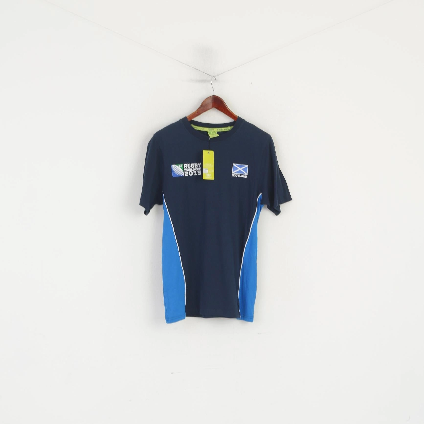 New Rugby World Cup 2015 Scotland Men S Shirt Navy Cotton Official Top Everyday Fashion Fit for Any Season