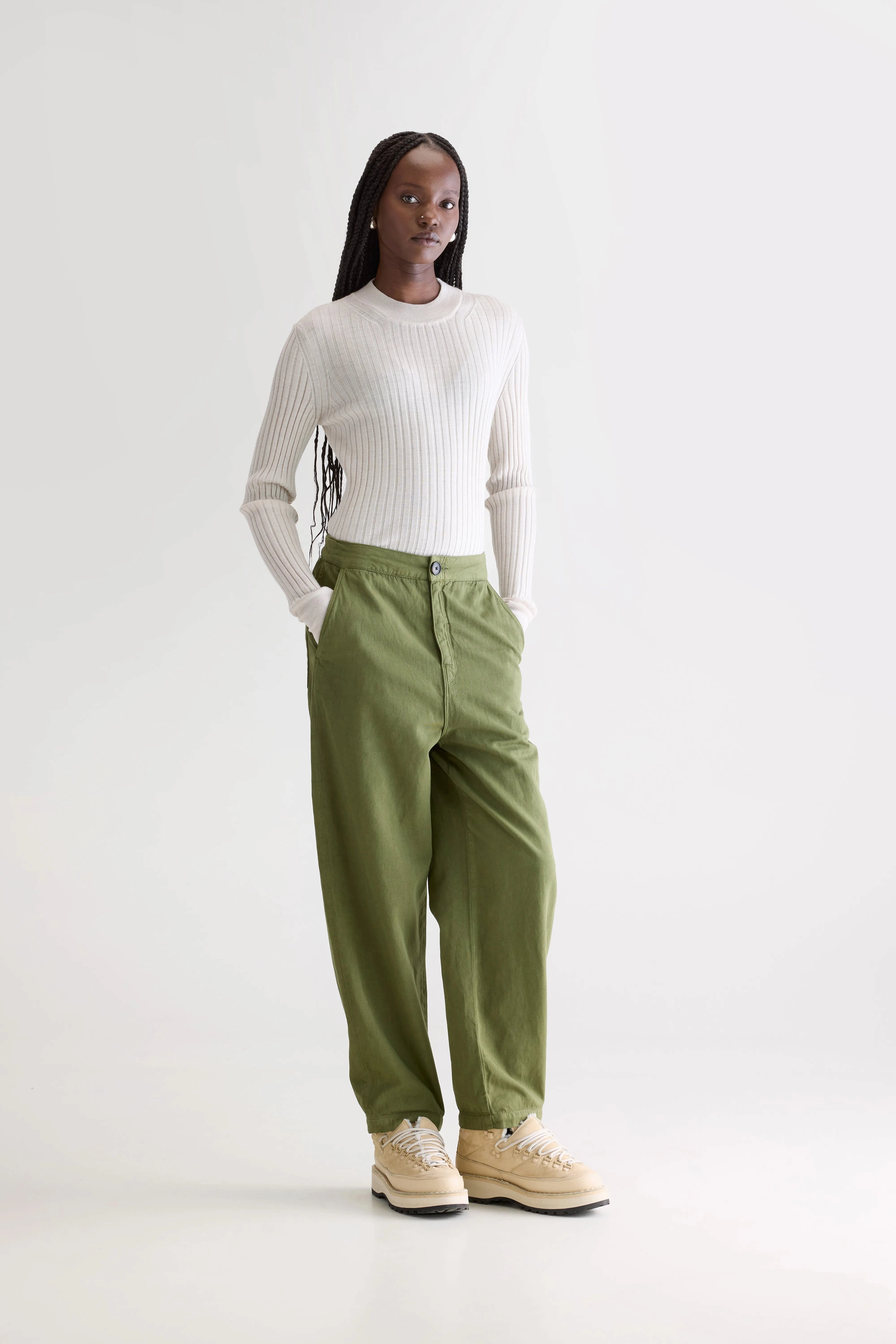 Pasop relaxed trousers (252 / W / ARMY) ElasticCuffs