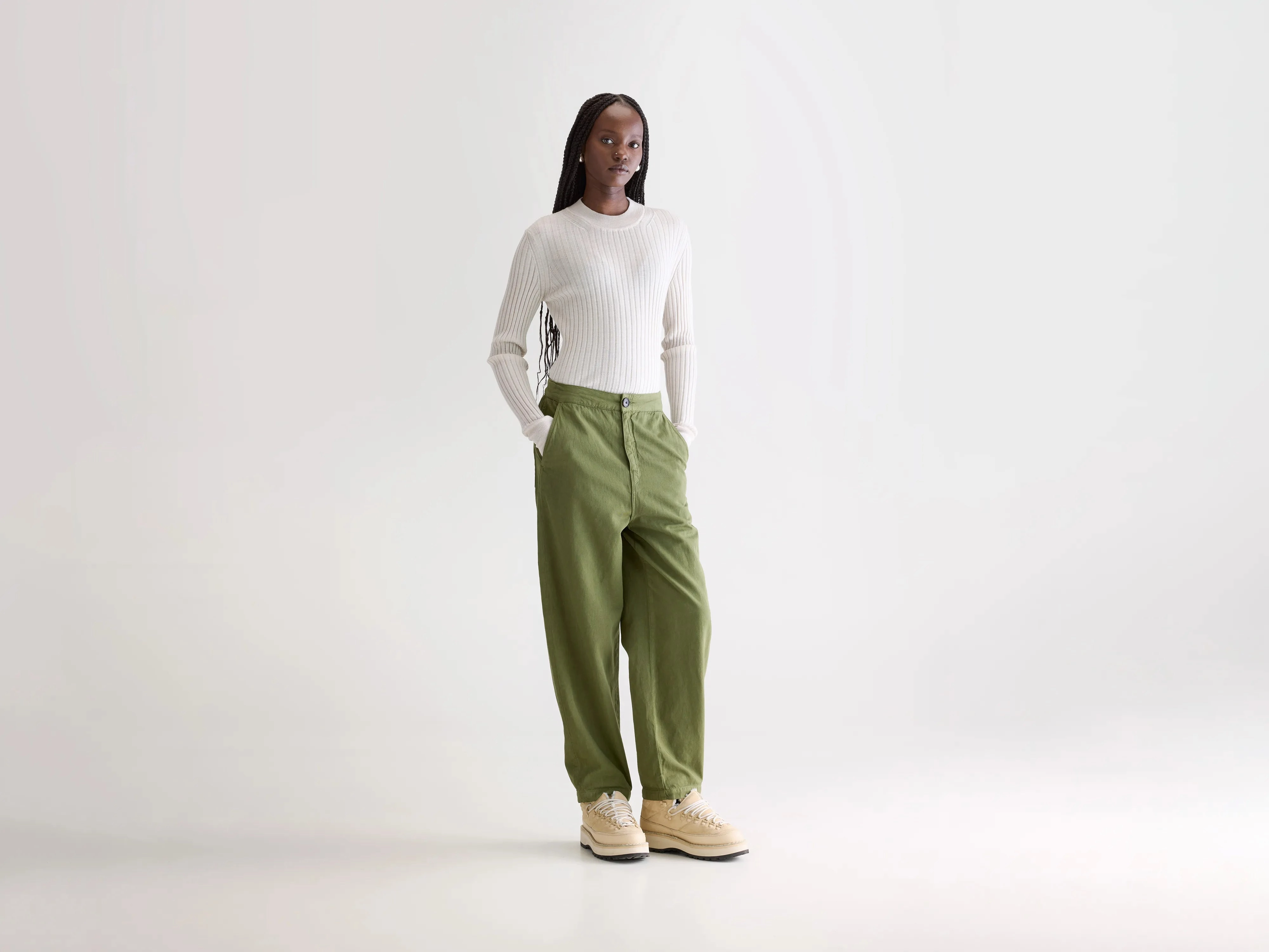 Pasop relaxed trousers (252 / W / ARMY) Stay Dry
